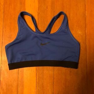 Blue nike sports bra